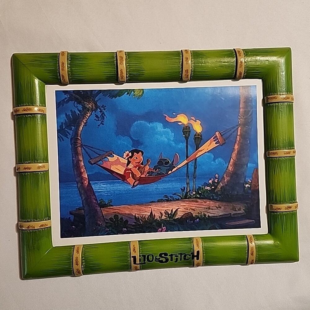 Lilo & Stitch Bamboo Style Photo Frame Lilo & Stitch In Beach Hammock